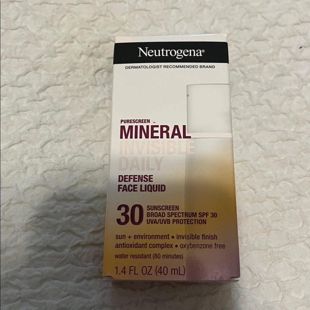 NWT Neutrogena Mineral Facial Sunscreen